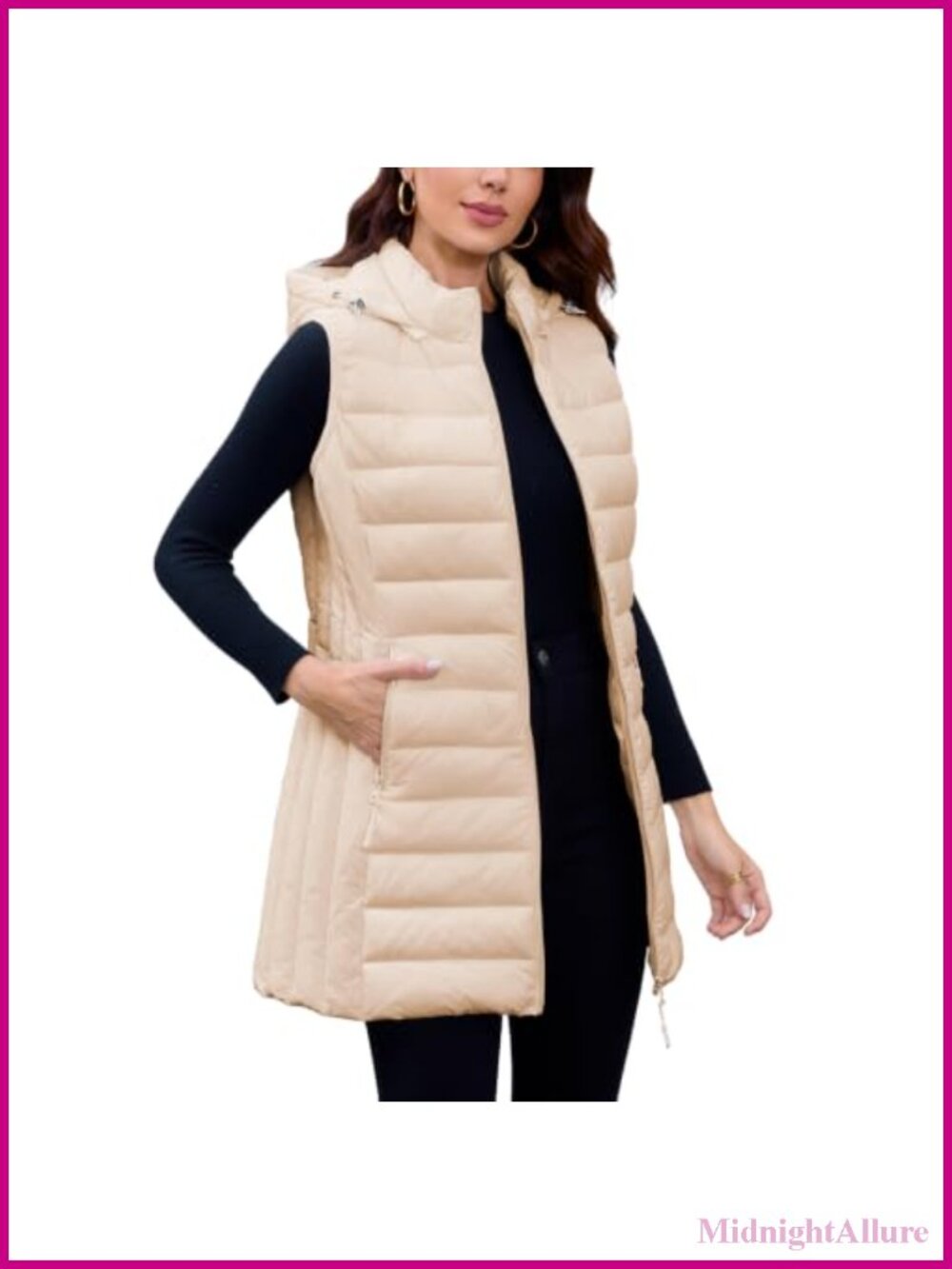Ultra-Thin Packable Puffer Vest Sleeveless Quilted with Pockets